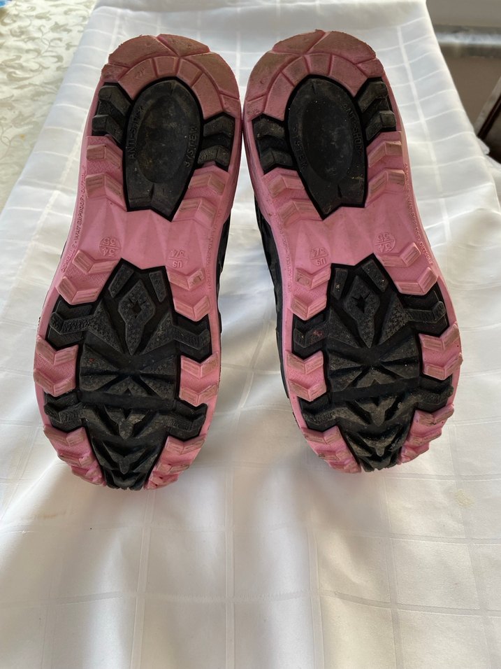 Kız Çocuk Pembe Gri Kürklü Kar Botu - Görsel 4