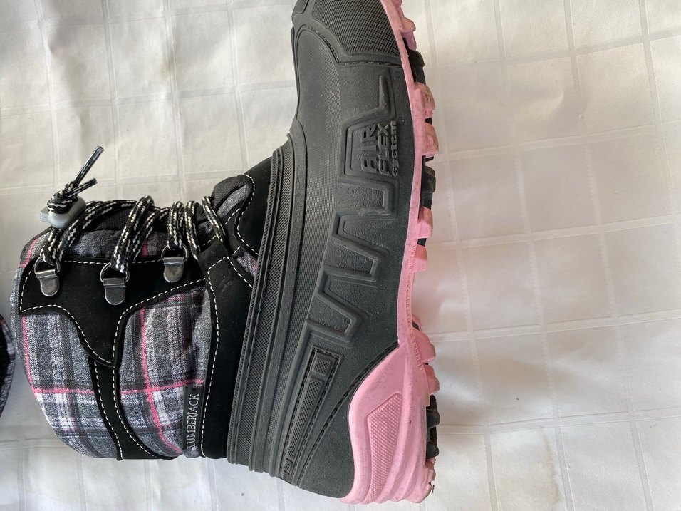 Kız Çocuk Pembe Gri Kürklü Kar Botu - Görsel 2