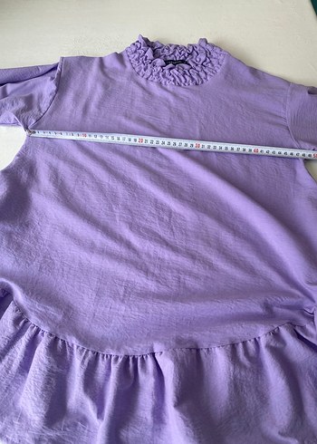 Mor Keten Fırfırlı Bluz - Görsel 2