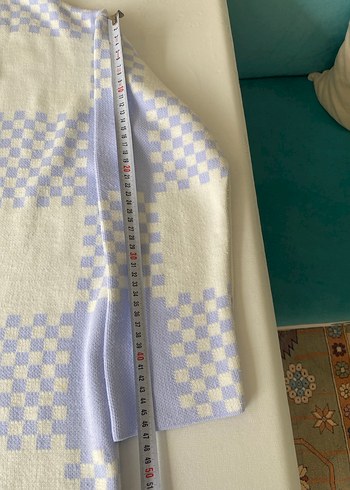 Düğmeli Beyaz Midi Kadın Hırka - Görsel 3