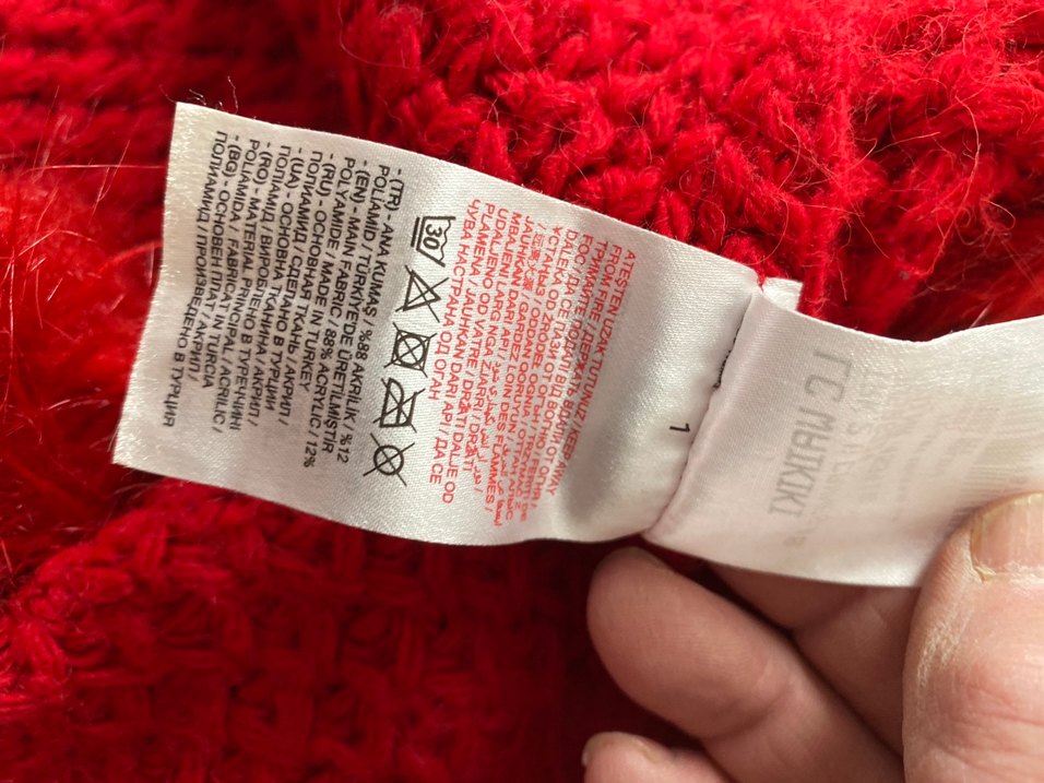 Kırmızı Örgü Çocuk Bere ve Atkı Seti - Görsel 5