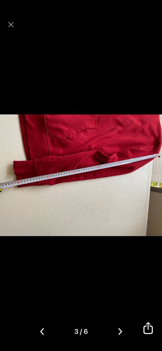 Kırmızı Fermuarlı Erkek Sweatshirt kapşonlu - Görsel 3