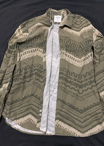 Erkek Haki Bohem Uzun Kollu Gömlek - Görsel 3