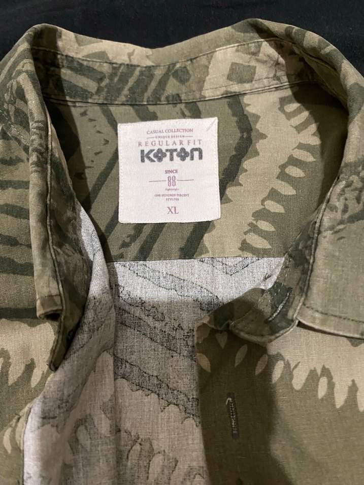 Erkek Haki Bohem Uzun Kollu Gömlek - Görsel 4