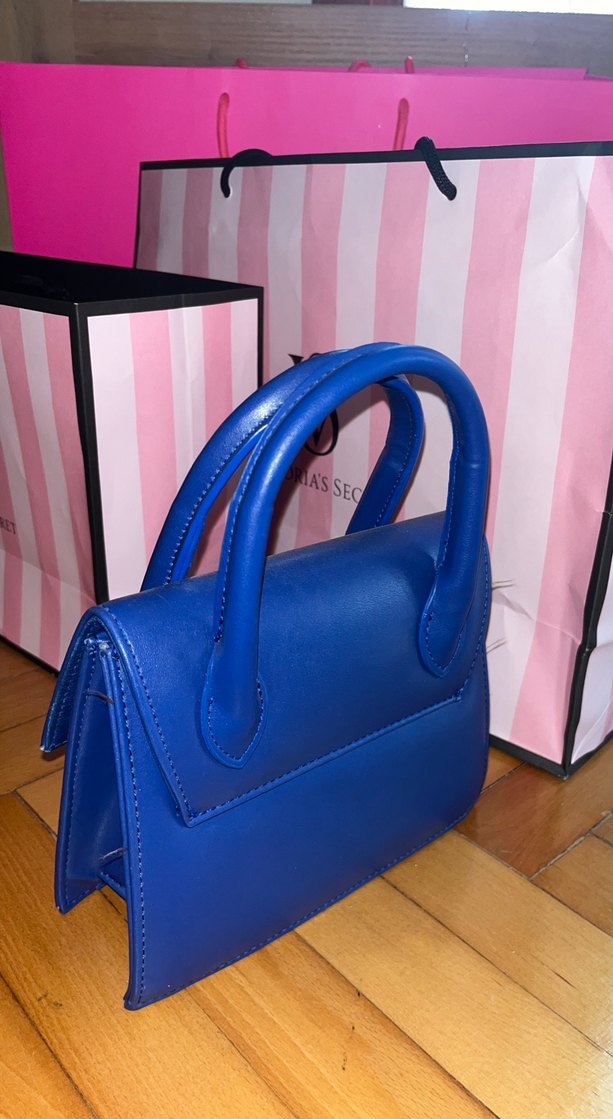 Koyu Mavi Tokalı Deri Kadın Çanta - Görsel 2