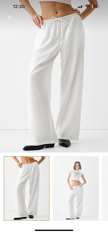 BERSHKA keten pantolon