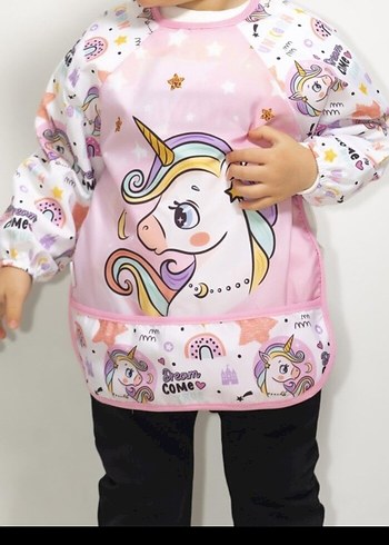 Unicorn Desenli Pembe Bebek Önlüğü - Görsel 2