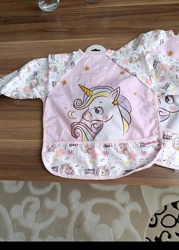 Unicorn Desenli Pembe Bebek Önlüğü - Görsel 3