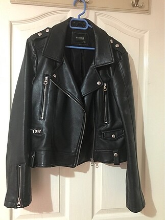 Pull And Bear Deri Biker Ceket