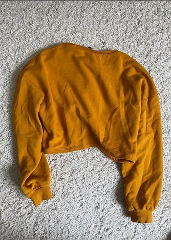 H&M Sarı Yumuşak Kumaşlı Salaş Sweatshirt