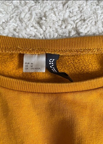 m Beden Sarı Yumuşak Kumaşlı Salaş Sweatshirt