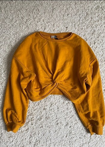 Sarı Yumuşak Kumaşlı Salaş Sweatshirt