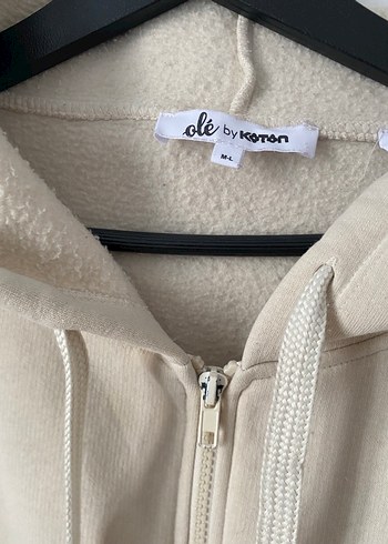 Bej Fermuarlı Kadın Sweatshirt - Görsel 3