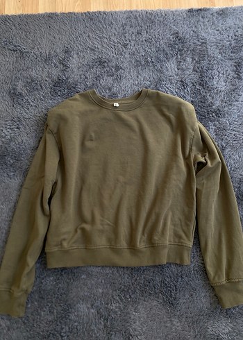 Kadın Bej Basic Sweatshirt Uzun Kollu - Görsel 2