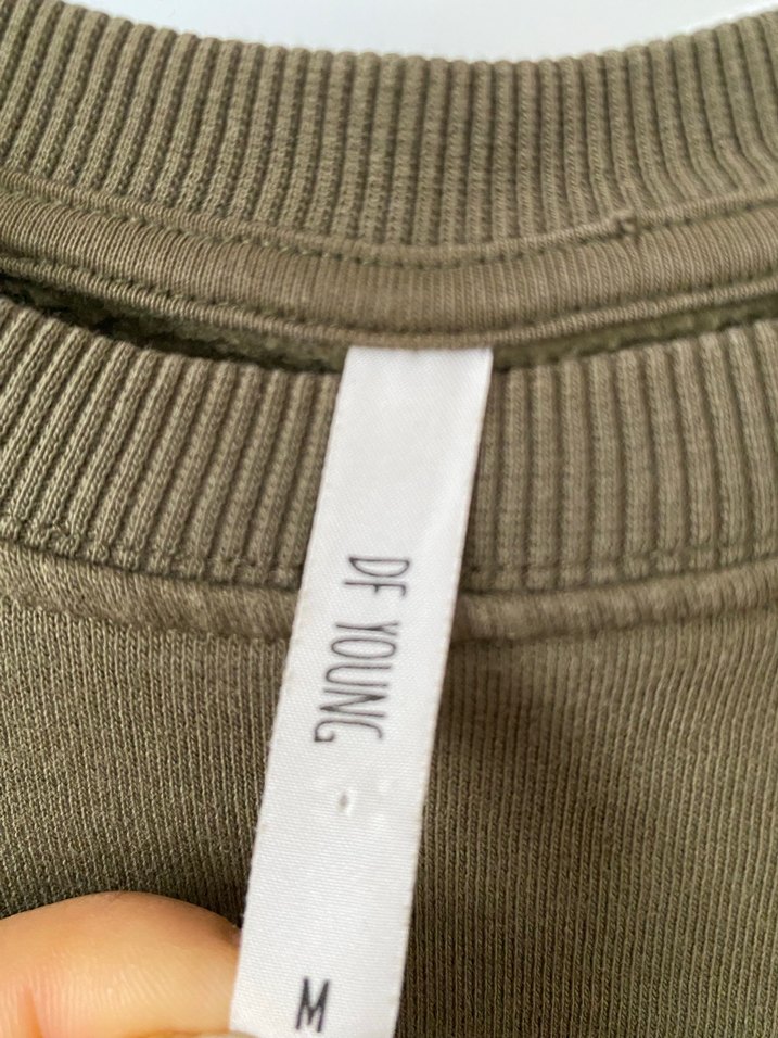 Kadın Bej Basic Sweatshirt Uzun Kollu - Görsel 3