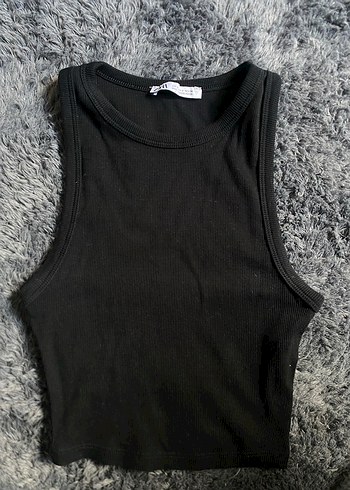 Zara Siyah Yüksek Yakalı Kadın Atlet - Görsel 3