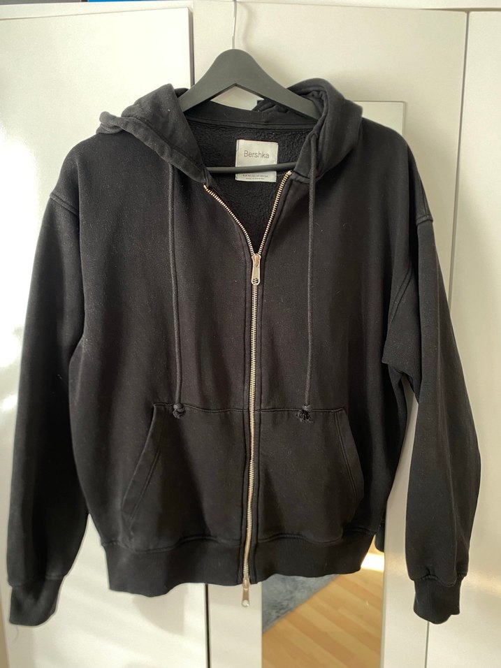 Bershka Siyah Fermuarlı hırka - Görsel 4