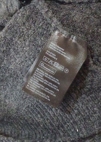 Gri V Yakalı Örgü Kadın Kazak - Görsel 4