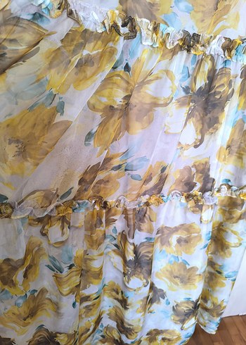 Giyilmedi ,Bohem Tarzı Uzun Katlı Elbise - Görsel 5