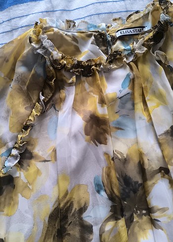 Giyilmedi ,Bohem Tarzı Uzun Katlı Elbise - Görsel 6