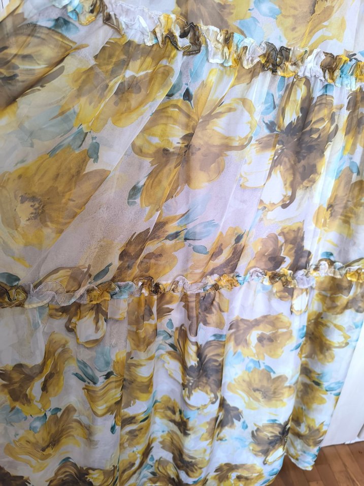 Giyilmedi ,Bohem Tarzı Uzun Katlı Elbise - Görsel 5