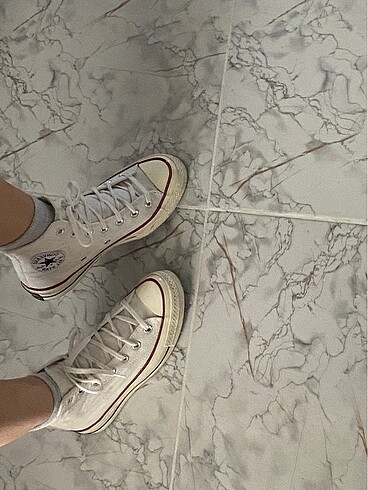 37,5 Beden beyaz Renk converse chuck 70 unisex beyaz sneaker 37.5 numara