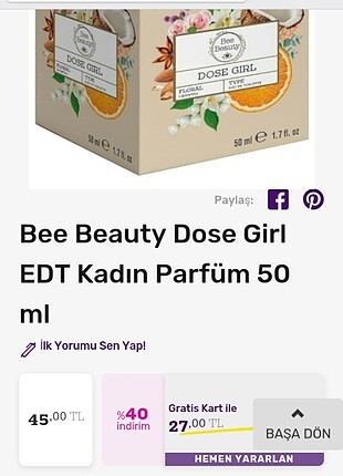  Beden Renk Bee Beauty Dose Girl Parfüm