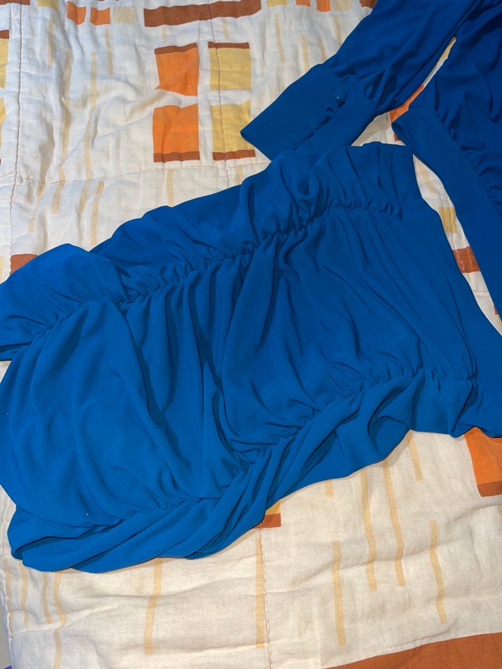 Mavi Drapeli Mini Kadın Takım - Görsel 3