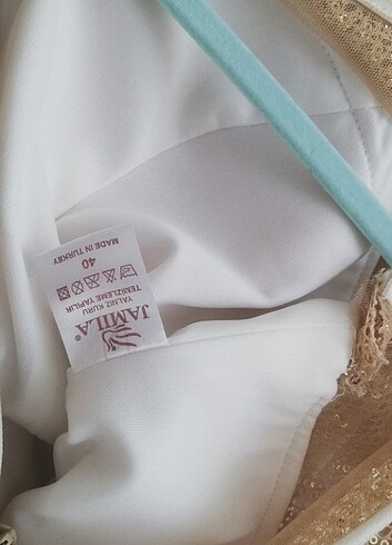 m Beden beyaz Renk Abiye elbise