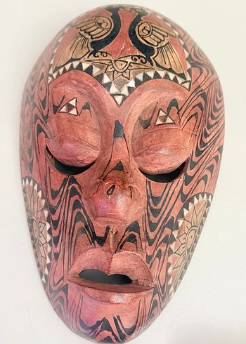 3 ADET DÖNEM ESKİ MASİF AĞAÇ MASKE - Görsel 6