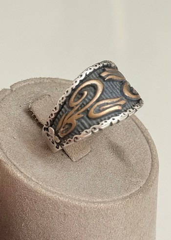 925 GÜMÜŞ KABARTMA İŞÇİLİKLİ YÜZÜK - Görsel 3