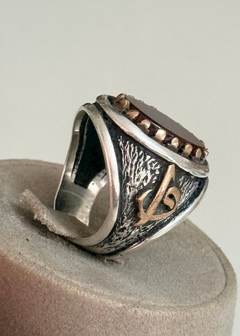 925 AYAR GÜMÜŞ DOĞAL AKİK TAŞLI - Görsel 5