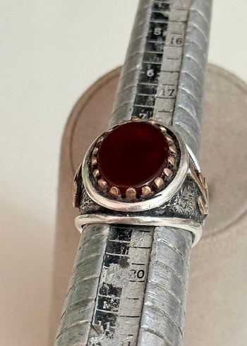 925 AYAR GÜMÜŞ DOĞAL AKİK TAŞLI - Görsel 8