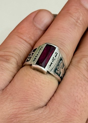 925 AYAR GÜMÜŞ GRANİT TAŞLI YÜZÜK - Görsel 2