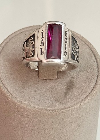 925 AYAR GÜMÜŞ GRANİT TAŞLI YÜZÜK - Görsel 3