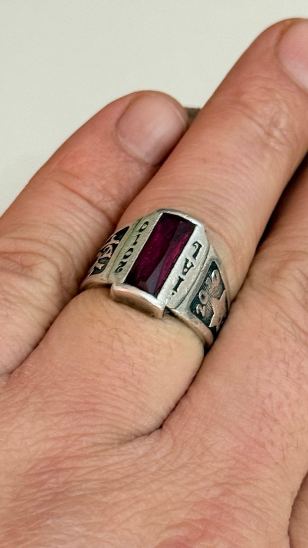 925 AYAR GÜMÜŞ GRANİT TAŞLI YÜZÜK - Görsel 2