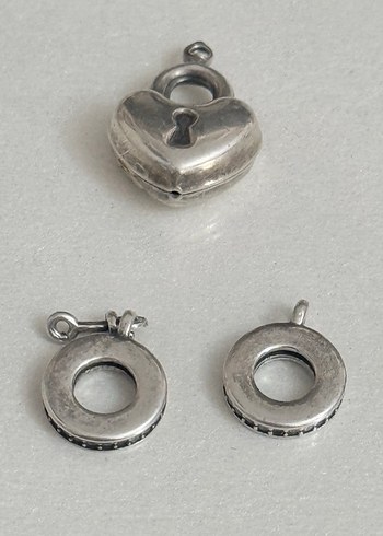 925 AYAR GÜMÜŞ 3 PARÇA KOLYE UCU BİRDEN - Görsel 4