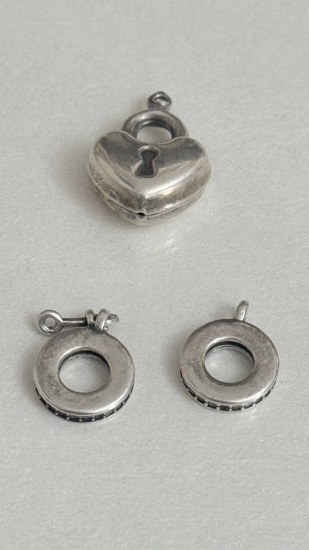 925 AYAR GÜMÜŞ 3 PARÇA KOLYE UCU BİRDEN - Görsel 4