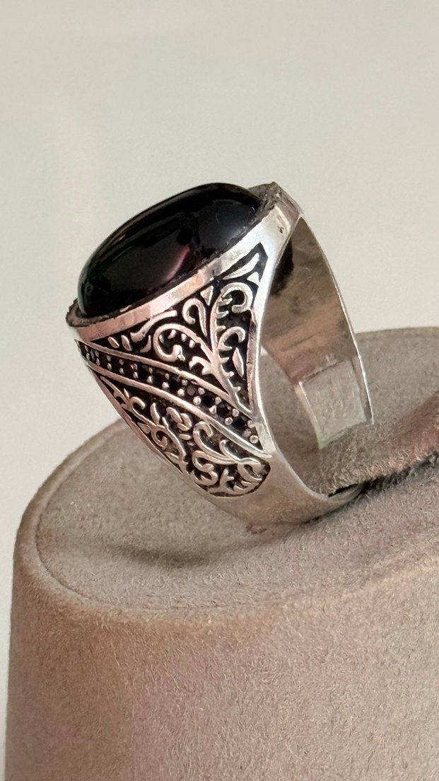925 AYAR GÜMÜŞ ONİKS TAŞLI YÜZÜK - Görsel 5