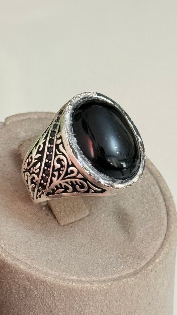 925 AYAR GÜMÜŞ ONİKS TAŞLI YÜZÜK - Görsel 2