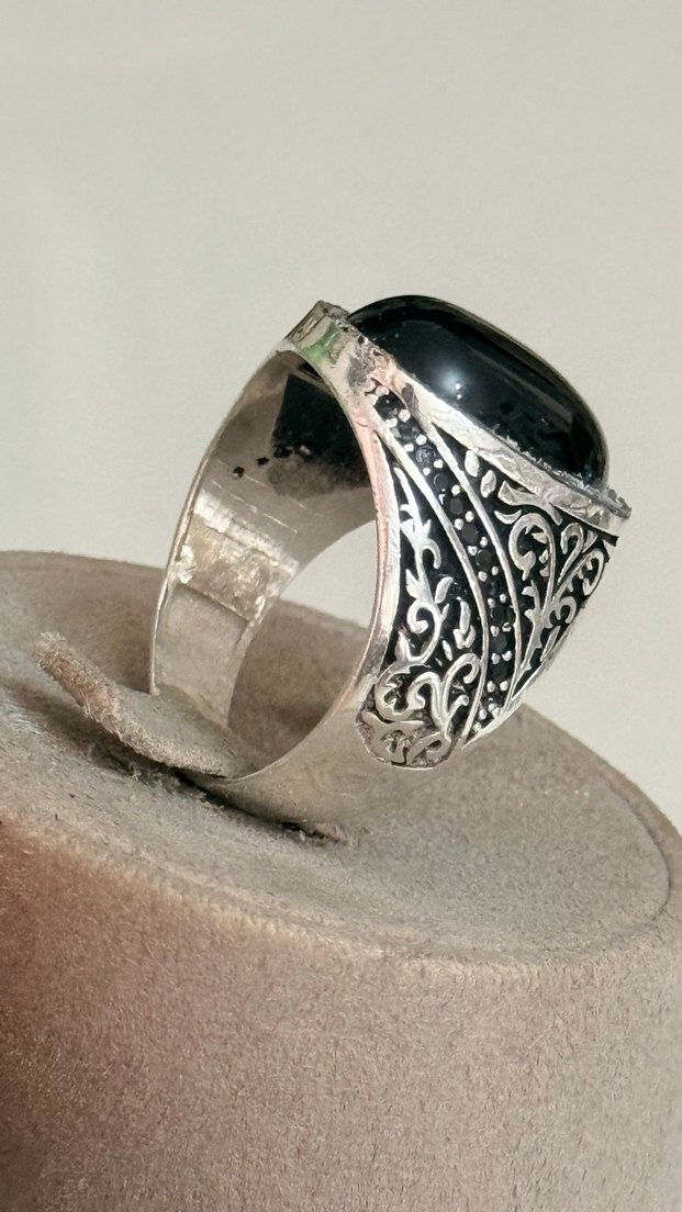 925 AYAR GÜMÜŞ ONİKS TAŞLI YÜZÜK - Görsel 3