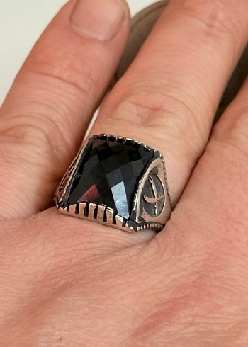 925 AYAR GÜMÜŞ SAFİR TAŞ YÜZÜK - Görsel 2