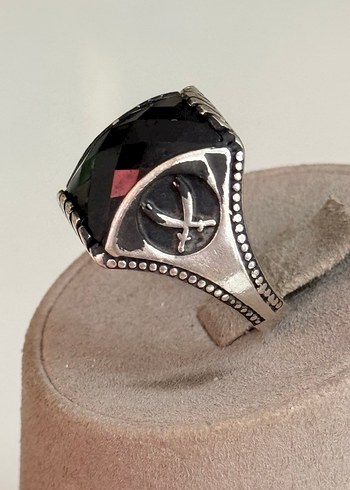 925 AYAR GÜMÜŞ SAFİR TAŞ YÜZÜK - Görsel 4