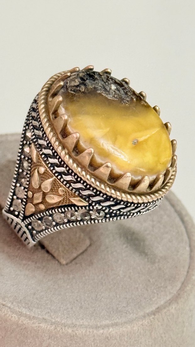 925 AYAR GÜMÜŞ DAMLA KEHRİBAR - Görsel 4