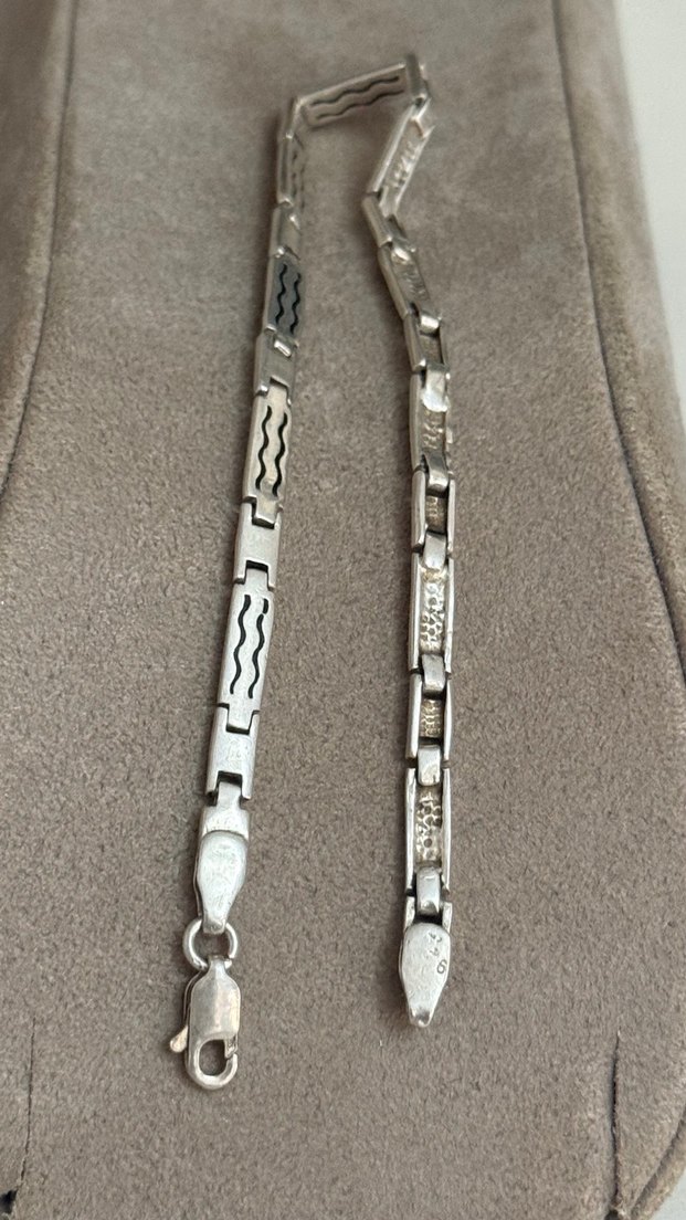 925 AYAR GÜMÜŞ ERKEK BİLEKLİĞİ - Görsel 2