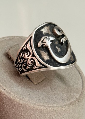 925 AYAR GÜMÜŞ VAV HARFİ KABARTMALI - Görsel 2