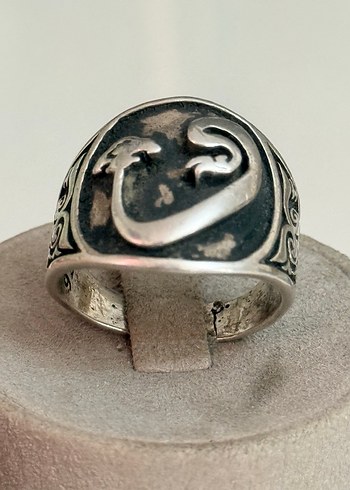 925 AYAR GÜMÜŞ VAV HARFİ KABARTMALI - Görsel 4