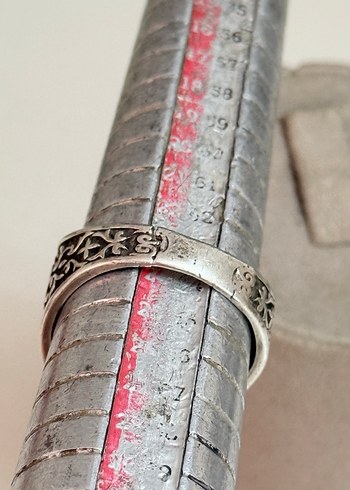 925 AYAR GÜMÜŞ VAV HARFİ KABARTMALI - Görsel 6