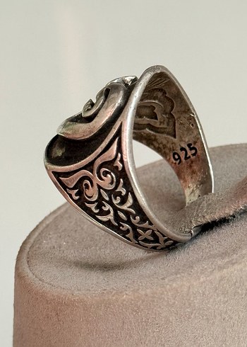 925 AYAR GÜMÜŞ VAV HARFİ KABARTMALI - Görsel 5