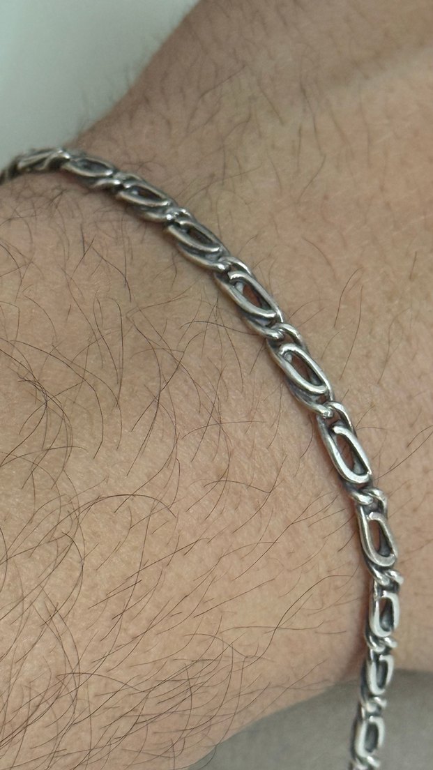 925 AYAR GÜMÜŞ BURGU EL YAPIMI BİLEKLİK - Görsel 4